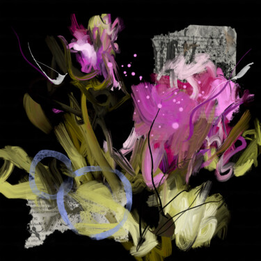 Digitale Kunst mit dem Titel "Cyclamens" von Chantal Proulx, Original-Kunstwerk, Digitale Malerei