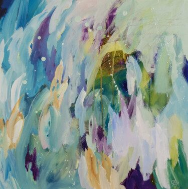 Картина под названием "Here comes the sun" - Chantal Proulx, Подлинное произведение искусства, Акрил Установлен на Деревянна…