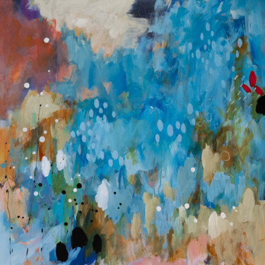 제목이 "Bluegrass"인 미술작품 Chantal Proulx로, 원작, 아크릴 나무 들것 프레임에 장착됨