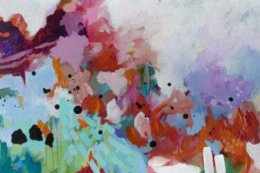Картина под названием "Summer dream" - Chantal Proulx, Подлинное произведение искусства, Акрил Установлен на Деревянная рама…