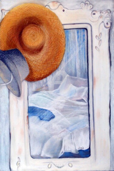 Peinture intitulée "Miroir, mon beau mi…" par Chantal Le Mesle, Œuvre d'art originale, Pastel