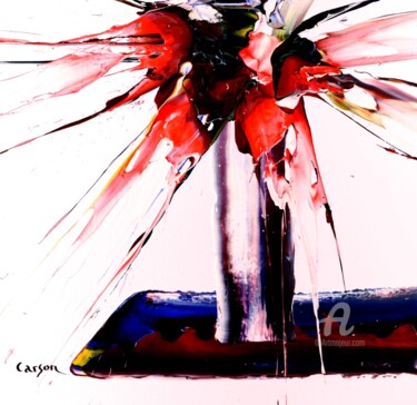 Картина под названием "Fleurs - Collection…" - Charles Carson, Подлинное произведение искусства, Акрил