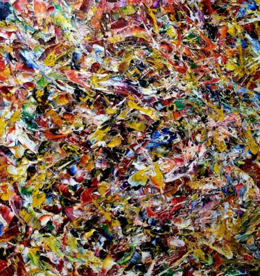Pintura intitulada "Abstrait" por Charles Carson, Obras de arte originais, Acrílico