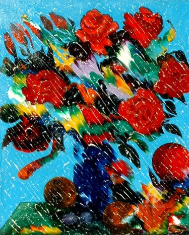 Malerei mit dem Titel "Bouquet aux arômes…" von Charles Carson, Original-Kunstwerk, Acryl