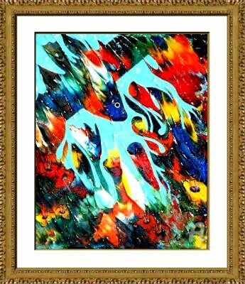 Peinture intitulée "En plongé - Sold by…" par Charles Carson, Œuvre d'art originale, Acrylique