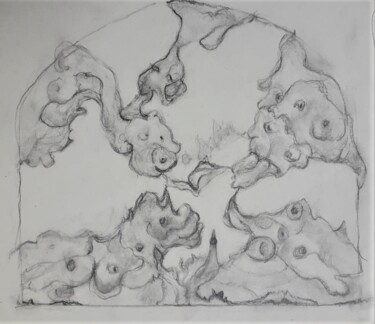 Drawing titled "Les visions de Silè…" by Charles Fulgeras, Original Artwork, Pencil