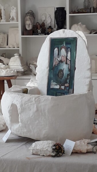 Sculpture titled "Arche de Silène 2" by Charles Fulgeras, Original Artwork, Plaster