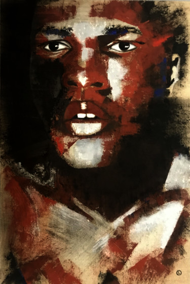 Peinture intitulée "Mohamed Ali" par Charli L, Œuvre d'art originale, Huile