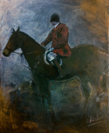 Peinture intitulée "Retour de Chasse" par Charlotte Macleod, Œuvre d'art originale, Huile