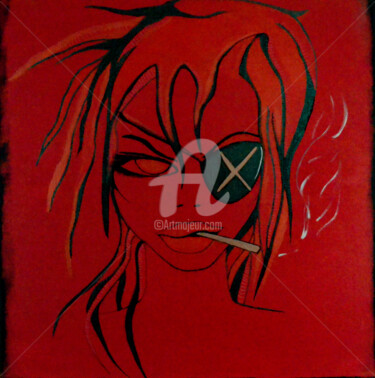 Painting titled "LA PIRATE" by Charly Araña, Original Artwork, Acrylic