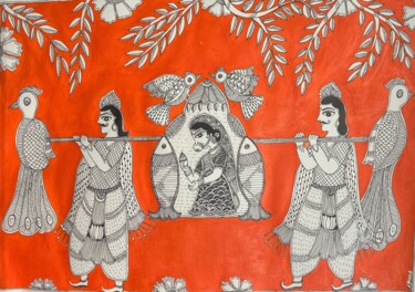 绘画 标题为“Doli Kahaar” 由Charul Gandotra, 原创艺术品, 丙烯