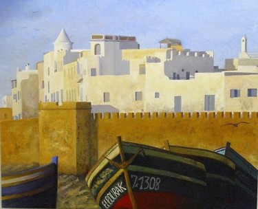 Ζωγραφική με τίτλο "Essaouira" από Mercedes G., Αυθεντικά έργα τέχνης, Λάδι