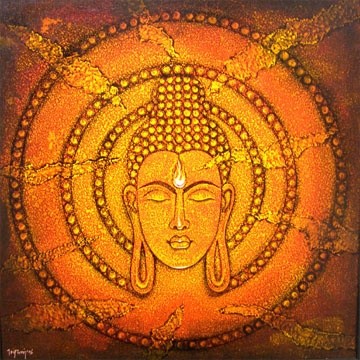 Painting titled "Buddha" by Chelian D, Original Artwork