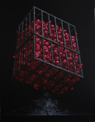 Drawing titled "cage-size-220x280cm…" by Chenqiuchi, Original Artwork, Other