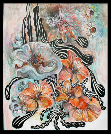 Pintura intitulada "Array of Flowers" por Cheryl Paolini, Obras de arte originais, Acrílico