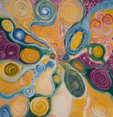 Картина под названием "Абстрактная медитац…" - Ирина Закопец (Е.Р.), Подлинное произведение искусства, Гуашь