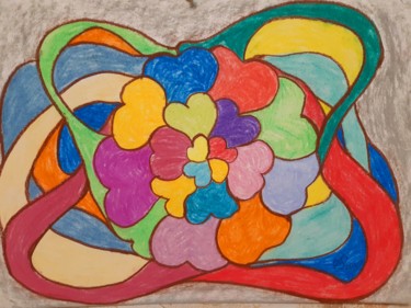 Peinture intitulée "Композиция 4-х лист…" par Irina Zakopets (E R), Œuvre d'art originale, Pastel