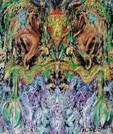Dibujo titulada "La couronne de l'em…" por Richard Raveen Chester, Obra de arte original, Pintura Digital