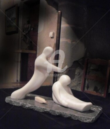 Escultura intitulada "grosse fatigue" por Janpi. R, Obras de arte originais, Outro