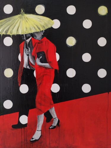 제목이 "THE YELLOW UMBRELLA"인 미술작품 Chiara Napolitano로, 원작, 아크릴