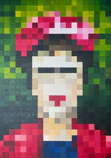 Schilderij getiteld "FRIDA" door Chiara Roth, Origineel Kunstwerk, Acryl