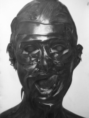 Drawing titled "Passion" by Chidi Chibueze, Original Artwork, Charcoal