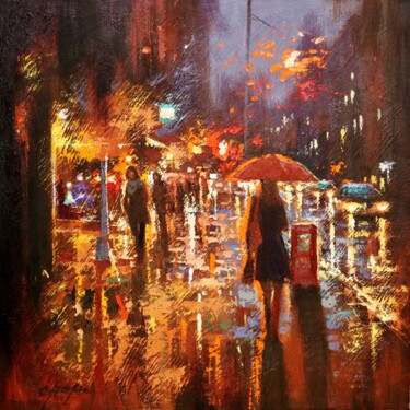 Pittura intitolato "Lafayette Street" da Chin H Shin, Opera d'arte originale, Olio