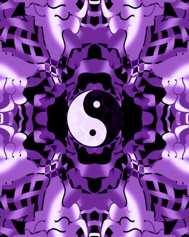 Grafika cyfrowa / sztuka generowana cyfrowo zatytułowany „Yin Yang 003” autorstwa China Alicia Rivera, Oryginalna praca, 2D…