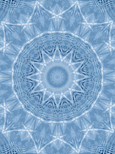 Digital Arts titled "Blue Design 0006" by China Alicia Rivera, Original Artwork, 2D Digital Work