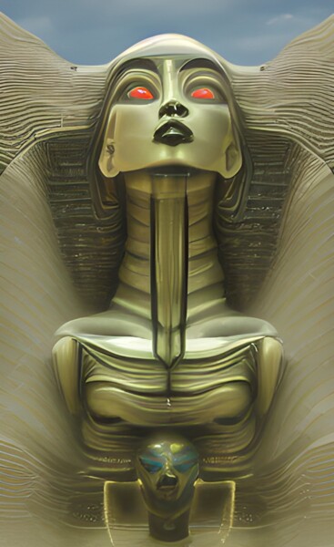 Digital Arts titled "Avyanna The Sphinx,…" by China Alicia Rivera, Original Artwork, Digital Painting