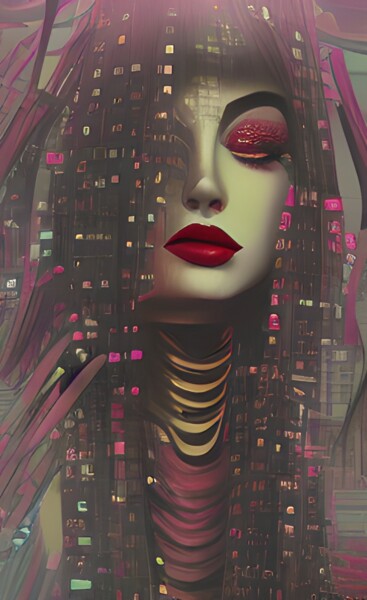 Digital Arts titled "Fashion Matrix, Fas…" by China Alicia Rivera, Original Artwork, Digital Painting