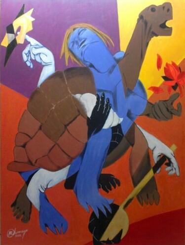 Pintura intitulada "Avatar Series - Kur…" por Chinmaya Br, Obras de arte originais, Acrílico
