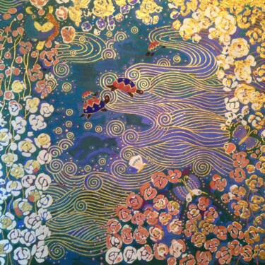 Pintura intitulada "LOVE&PEACE a" por Chiori Ohnaka, Obras de arte originais, Pigmentos