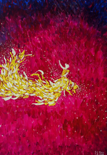 Malerei mit dem Titel "A Dancer's Dream" von Chong, Original-Kunstwerk, Acryl Auf Keilrahmen aus Holz montiert