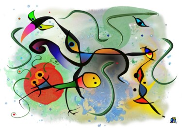 Grafika cyfrowa / sztuka generowana cyfrowo zatytułowany „Slangenkuil” autorstwa Chris Van Moorsel, Oryginalna praca, Malars…
