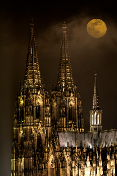 Fotografie getiteld "Kölner Dom bei Voll…" door Chris Schäfer, Origineel Kunstwerk, Digitale fotografie