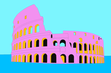 Arts numériques intitulée "Coliseum-C1" par Chris Donazzon, Œuvre d'art originale, Peinture numérique
