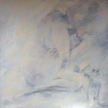 Peinture intitulée "Sylvie et Nounou" par Chris Le Guen Drianne, Œuvre d'art originale, Huile Monté sur Châssis en bois