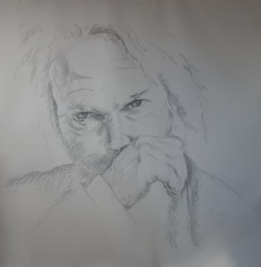 Peinture intitulée "Neil Young" par Chris Le Guen Drianne, Œuvre d'art originale, Crayon