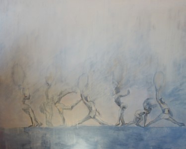 Peinture intitulée "N°1 Mouvements" par Chris Le Guen Drianne, Œuvre d'art originale, Huile Monté sur Châssis en bois