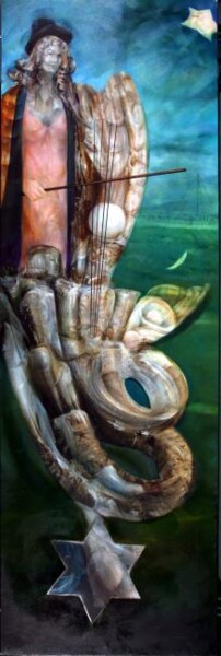 Pittura intitolato "Musicante" da Chris Minoldi, Opera d'arte originale