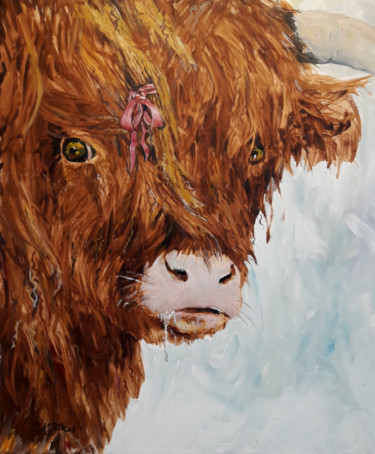 Buy MADE TO ORDER: Highland Cow blossom Scottish Highland Coo Artist Bear  Online in India 