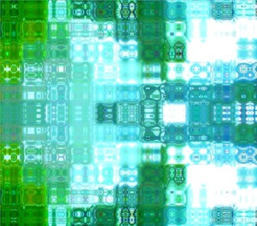 Digital Arts titled "circuits green blue" by Chris Lee, Original Artwork