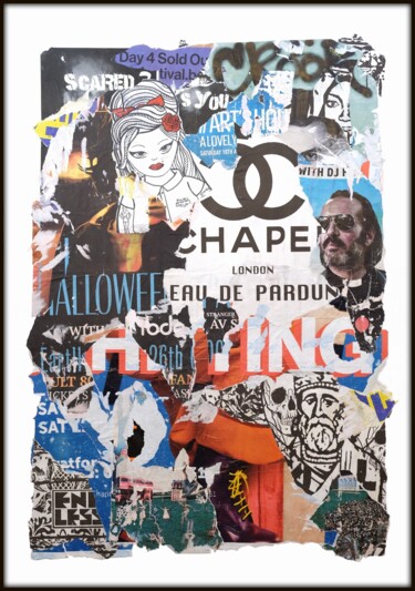 Collages intitulée "Chapel london" par Chriso, Œuvre d'art originale, Collages
