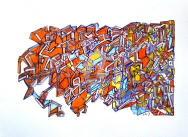 Dessin intitulée "F66" par Chris.Sopena, Œuvre d'art originale, Stylo gel