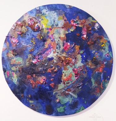 Ζωγραφική με τίτλο "A ciel ouvert" από Christelle Grange, Αυθεντικά έργα τέχνης, Χρωστικές ουσίες Τοποθετήθηκε στο Ξύλινο φο…