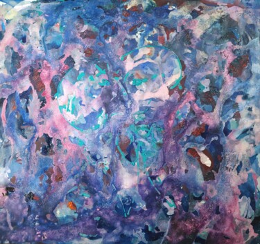 Pittura intitolato "La tendresse" da Christelle Grange, Opera d'arte originale, pigmenti Montato su Telaio per barella in le…