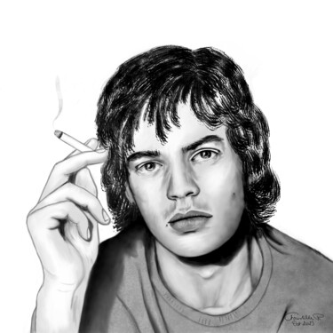 Artes digitais intitulada "Mick JAGGER" por Christelle Richard, Obras de arte originais, Pintura digital