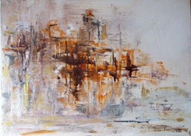 Painting titled "Enflammée" by Christelle Veron Cherbonnier, Original Artwork