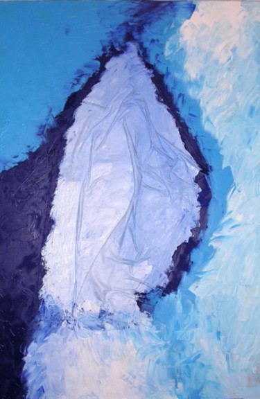 Malerei mit dem Titel "La Tourmente" von Christelle Benaglia, Original-Kunstwerk, Öl